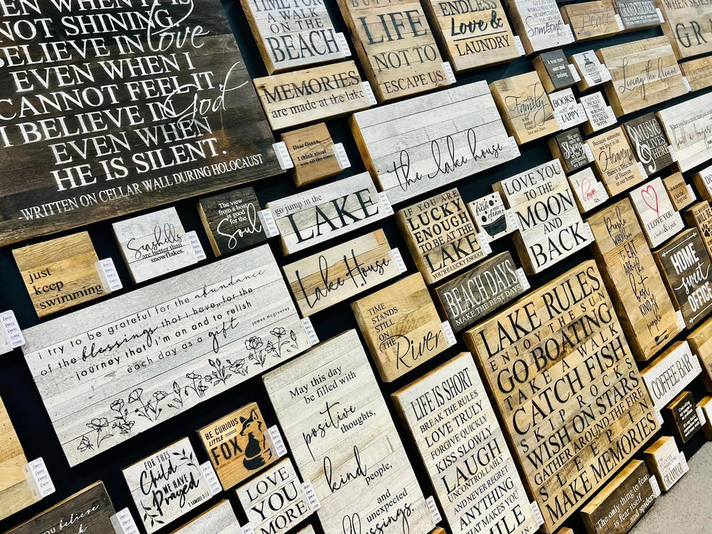 Reclaimed Wood Wall Signs