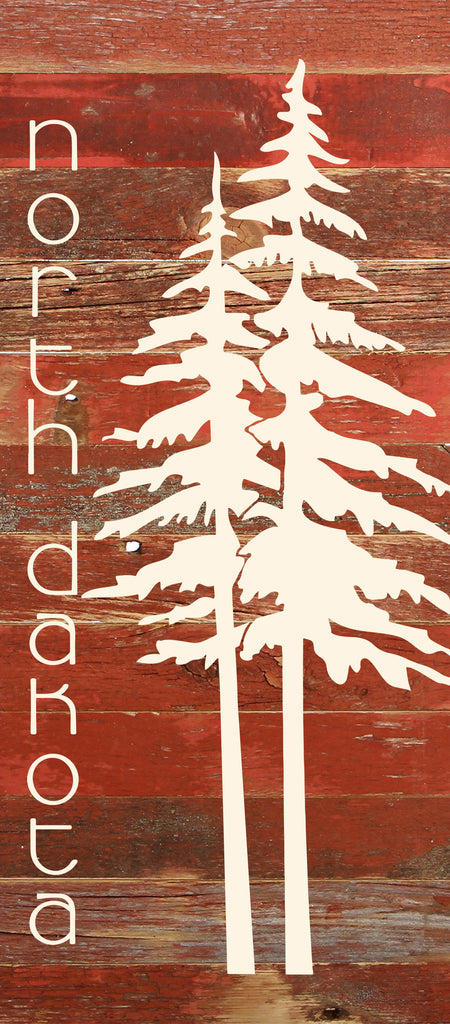 State with tree outline / 6"x14" Reclaimed Wood Sign