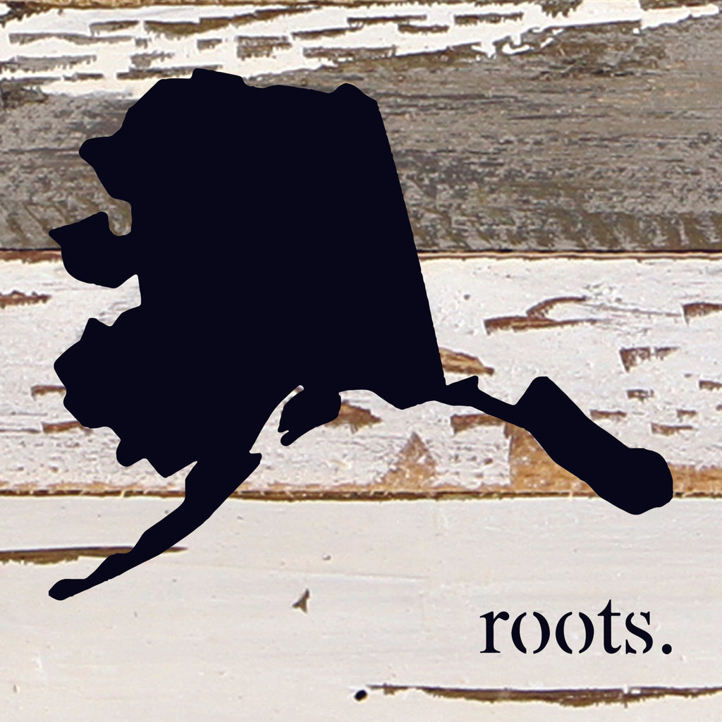 STATE ROOTS SIGN / 6"x6" Reclaimed Wood Sign