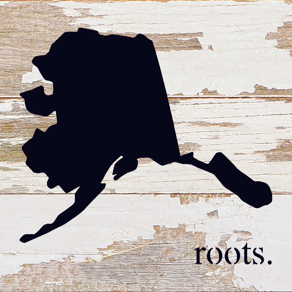 STATE ROOTS SIGN / 6"x6" Reclaimed Wood Sign