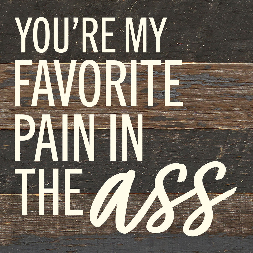 You're my favorite pain in the ass / 6x6 Reclaimed Wood Wall Decor