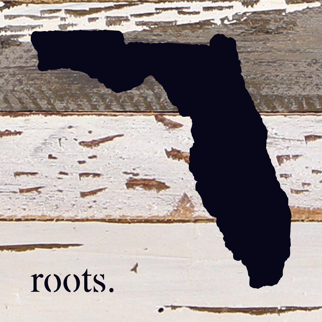 STATE ROOTS SIGN (Natural) / 6"x6" Reclaimed Wood Sign