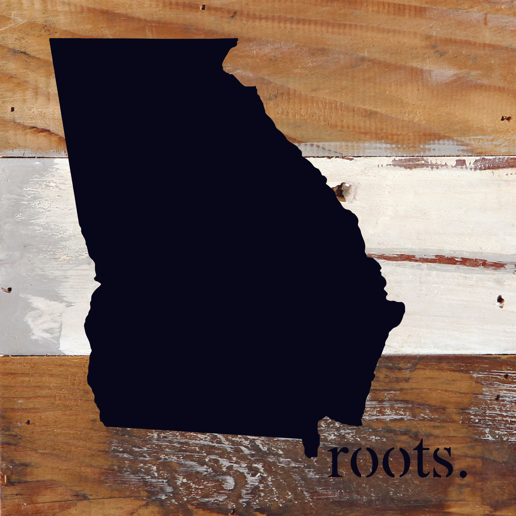 STATE ROOTS SIGN / 6"x6" Reclaimed Wood Sign