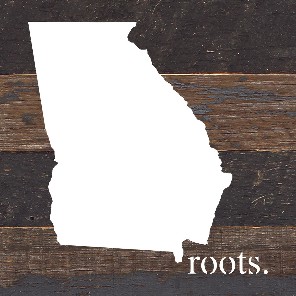 STATE ROOTS SIGN / 6"x6" Reclaimed Wood Sign