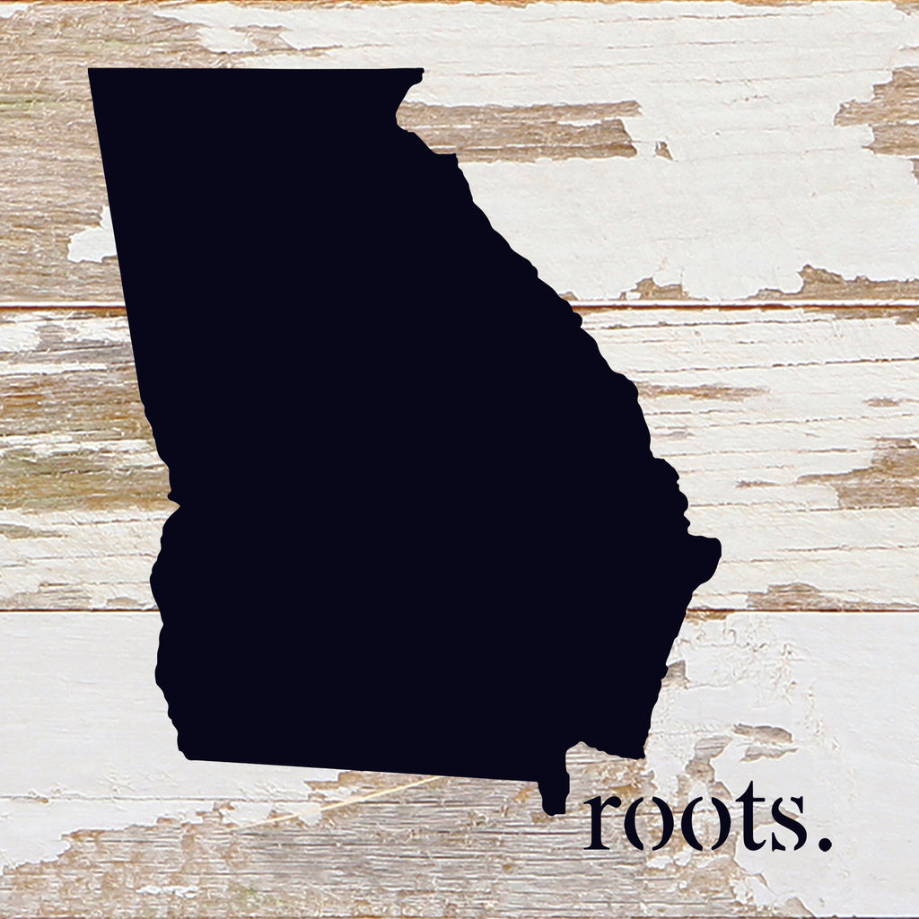STATE ROOTS SIGN / 6"x6" Reclaimed Wood Sign
