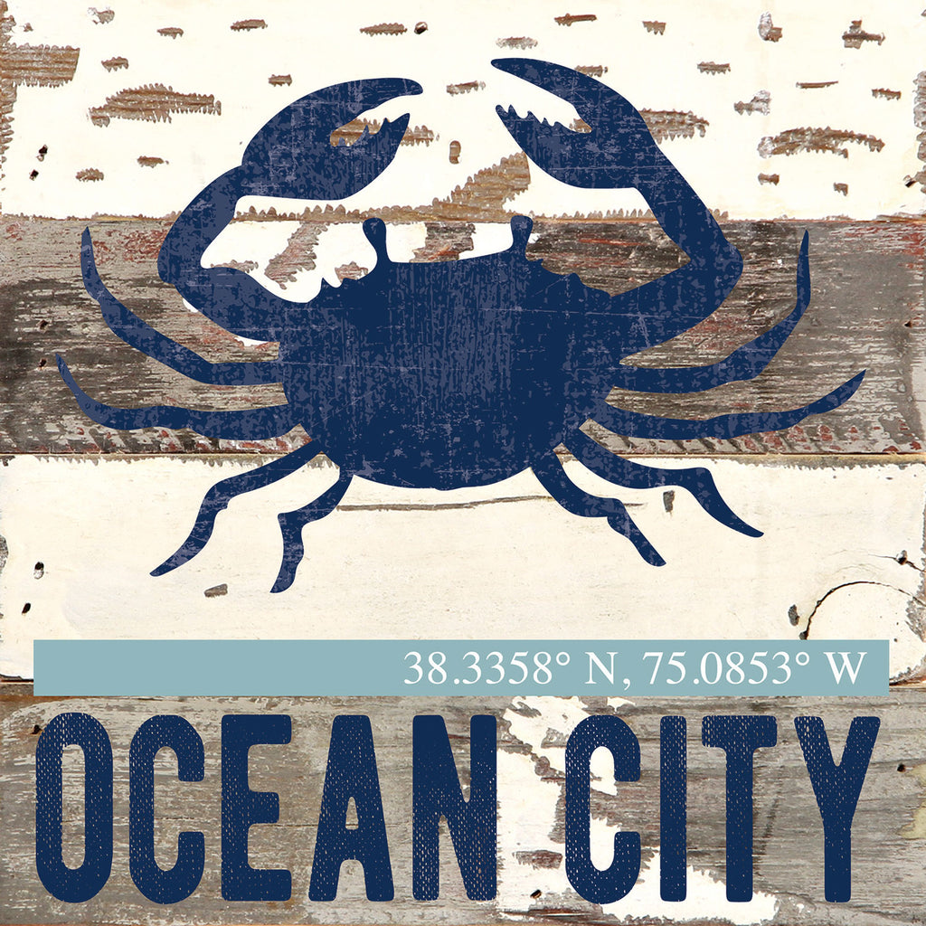 Crab Icon / Reclaimed Wood Wall Decor