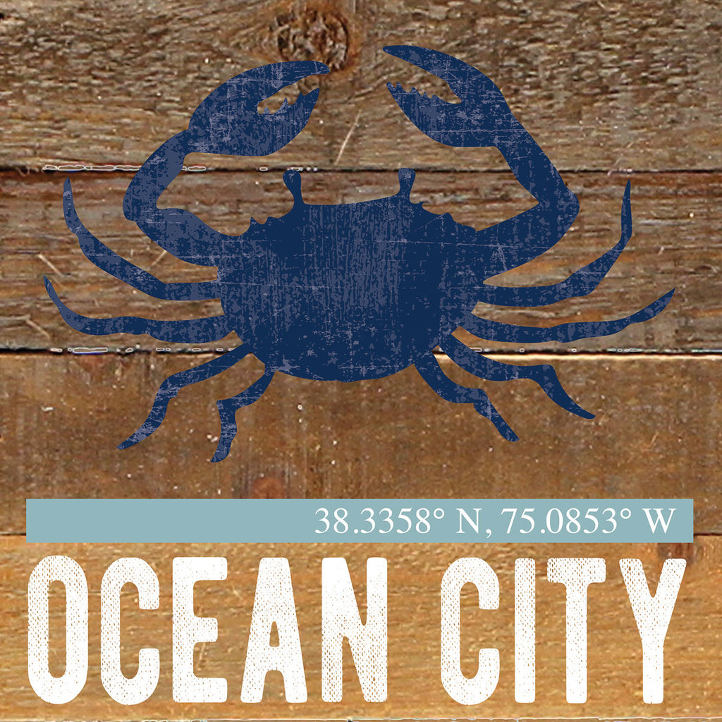 Crab Icon / Reclaimed Wood Wall Decor