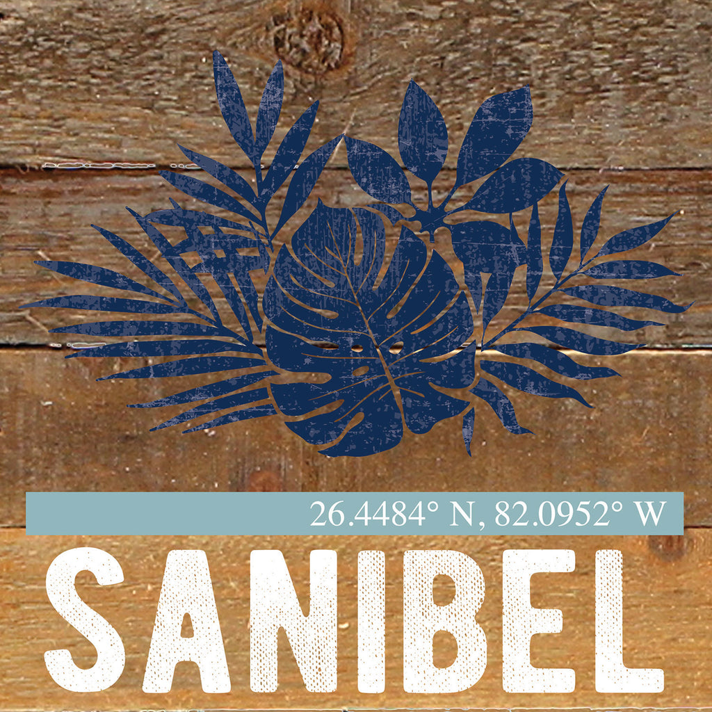 Palm Icon / Reclaimed Wood Wall Decor