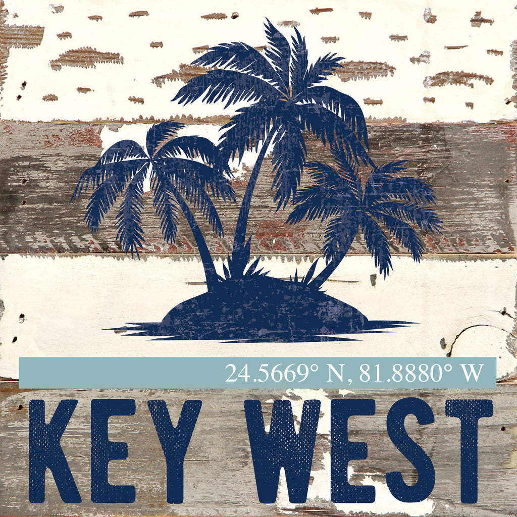 Palm Tree Icon / Reclaimed Wood Wall Decor