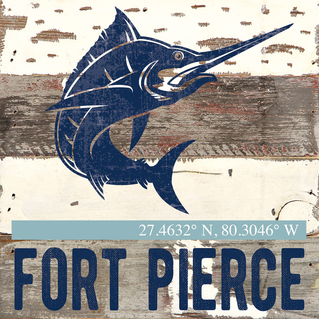 Marlin Icon / Reclaimed Wood Wall Decor