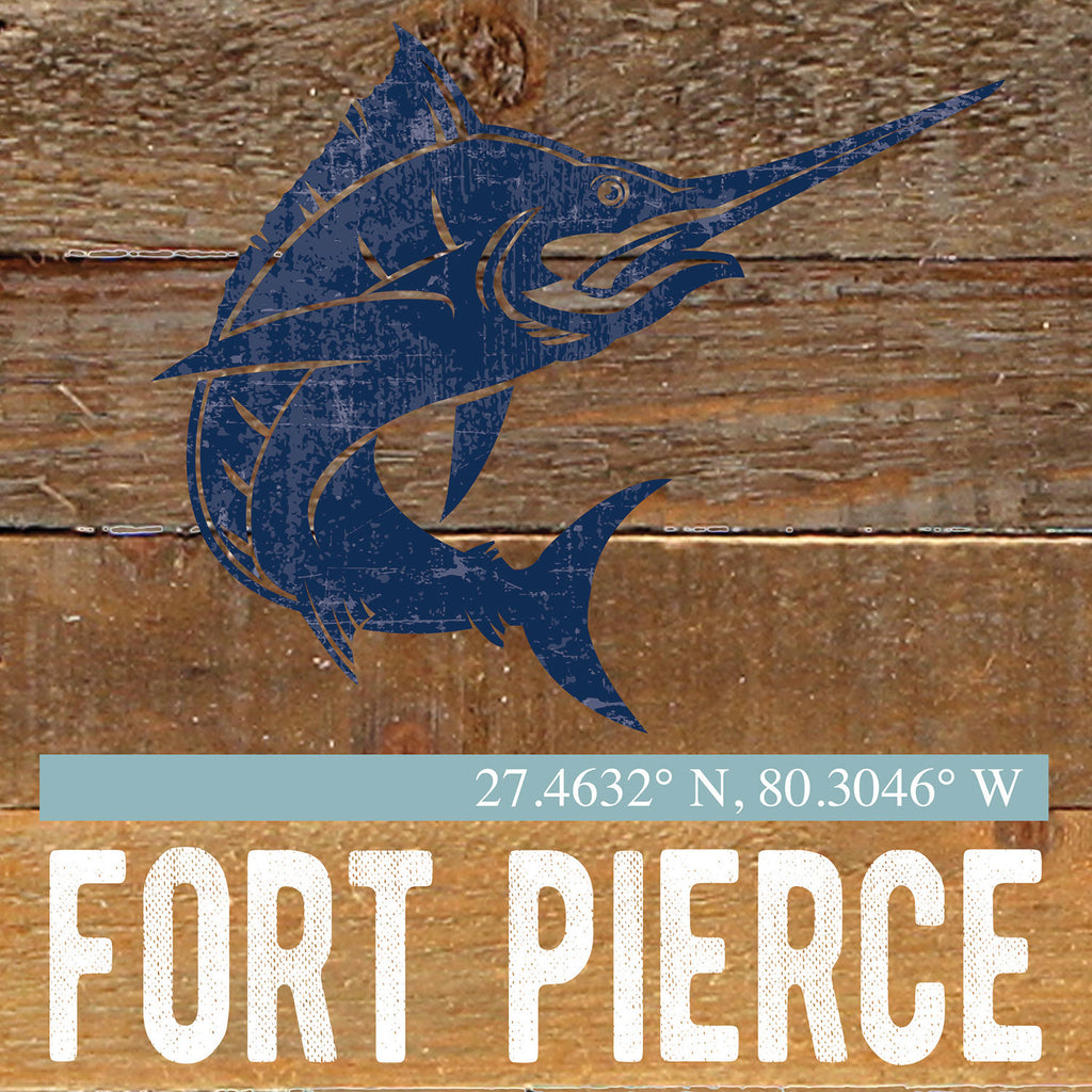 Marlin Icon / Reclaimed Wood Wall Decor