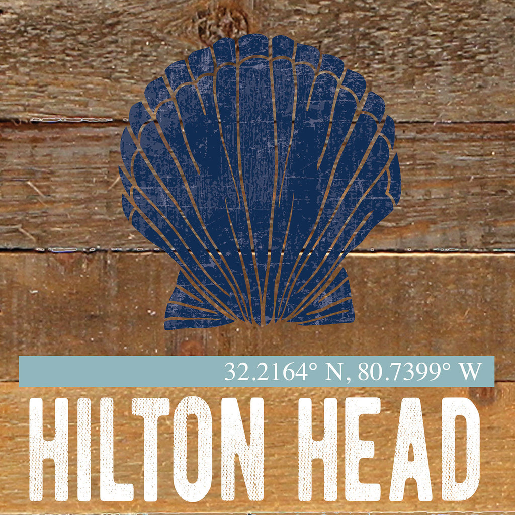 Seashell Icon / Reclaimed Wood Wall Decor