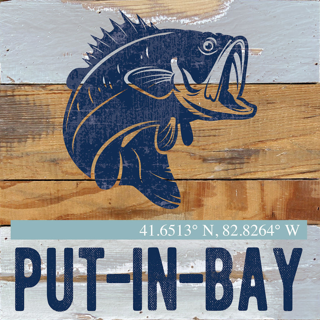 Bass Icon / Reclaimed Wood Wall Decor