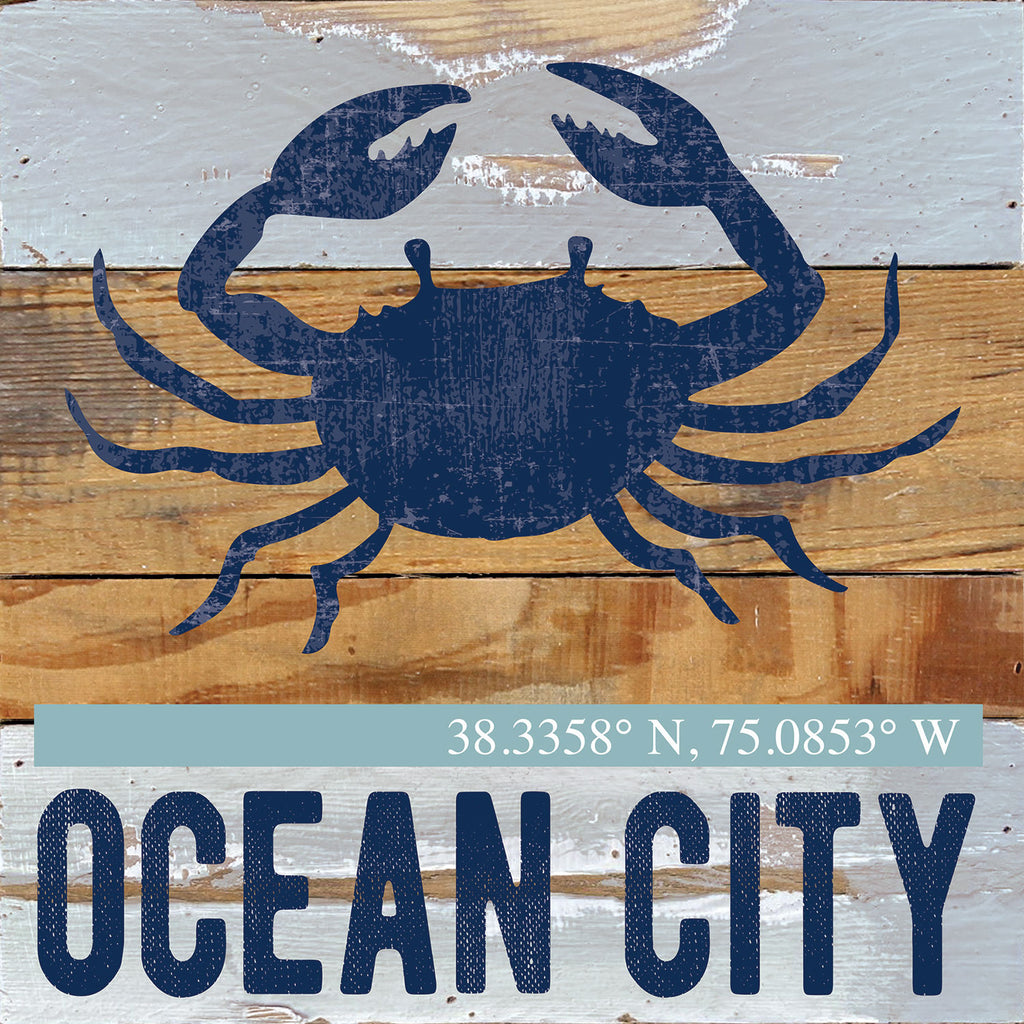 Crab Icon / Reclaimed Wood Wall Decor