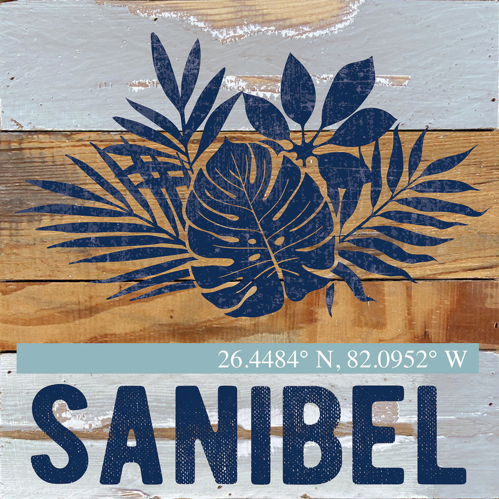 Palm Icon / Reclaimed Wood Wall Decor