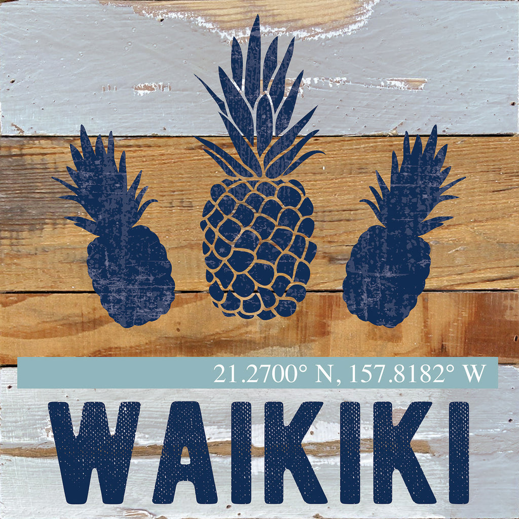 Pineapple Icon / Reclaimed Wood Wall Decor