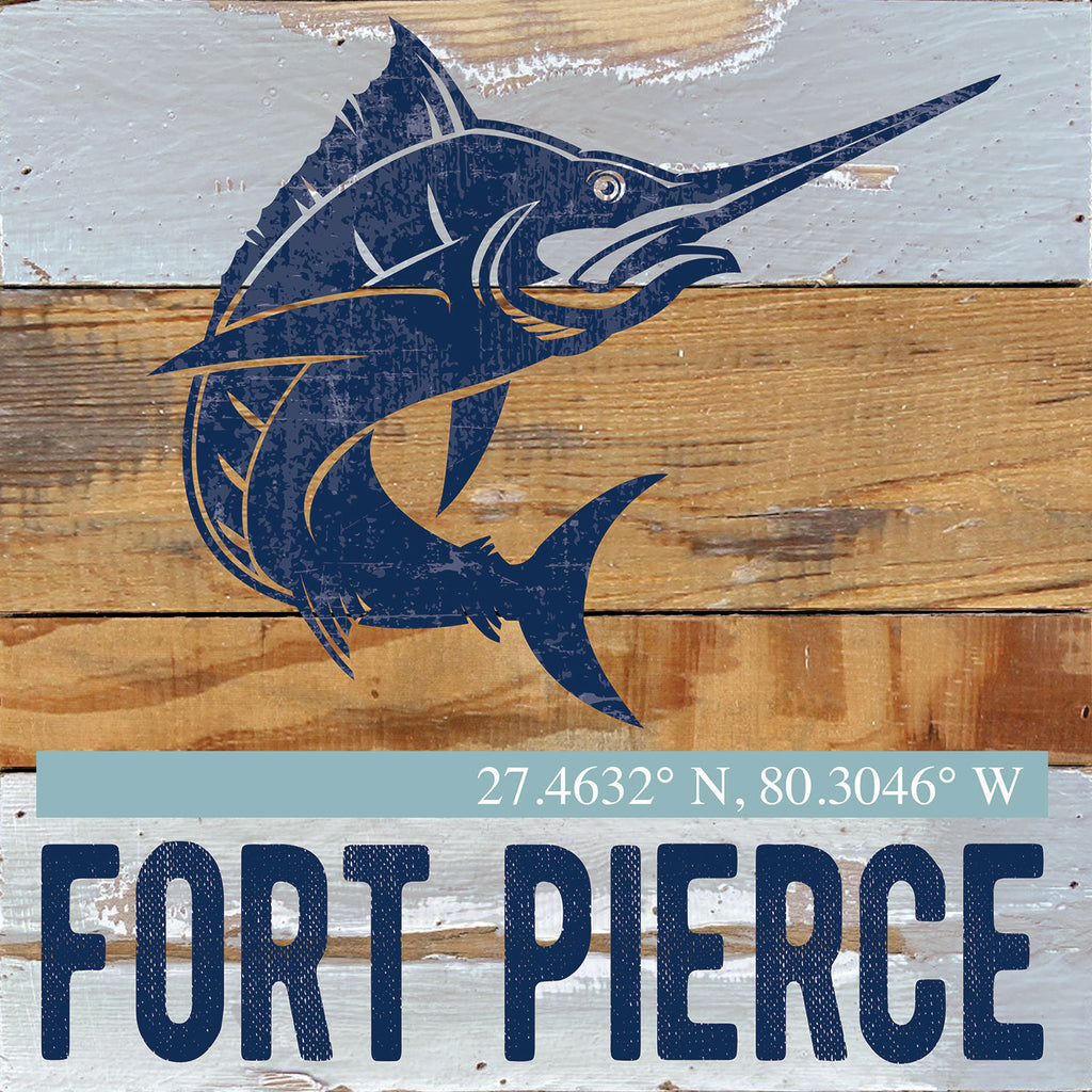 Marlin Icon / Reclaimed Wood Wall Decor