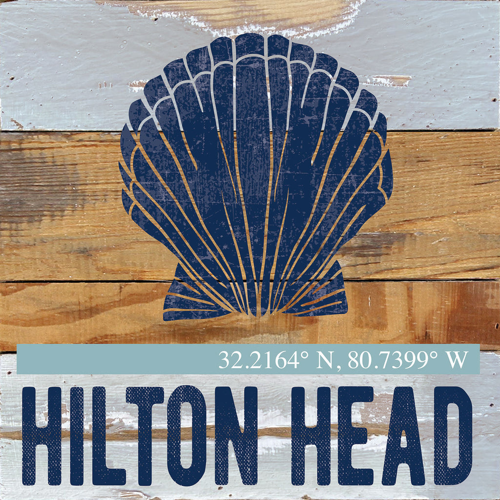 Seashell Icon / Reclaimed Wood Wall Decor
