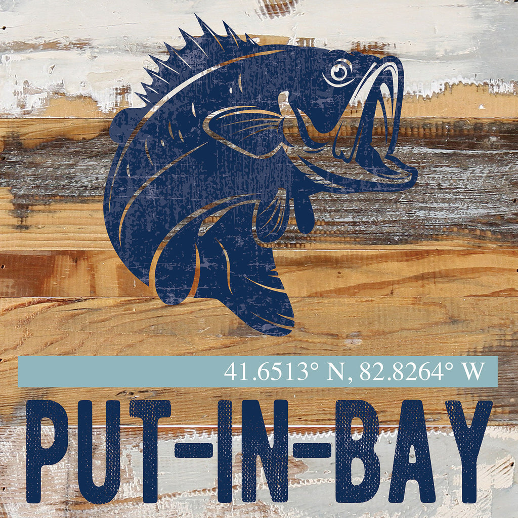 Bass Icon / Reclaimed Wood Wall Decor