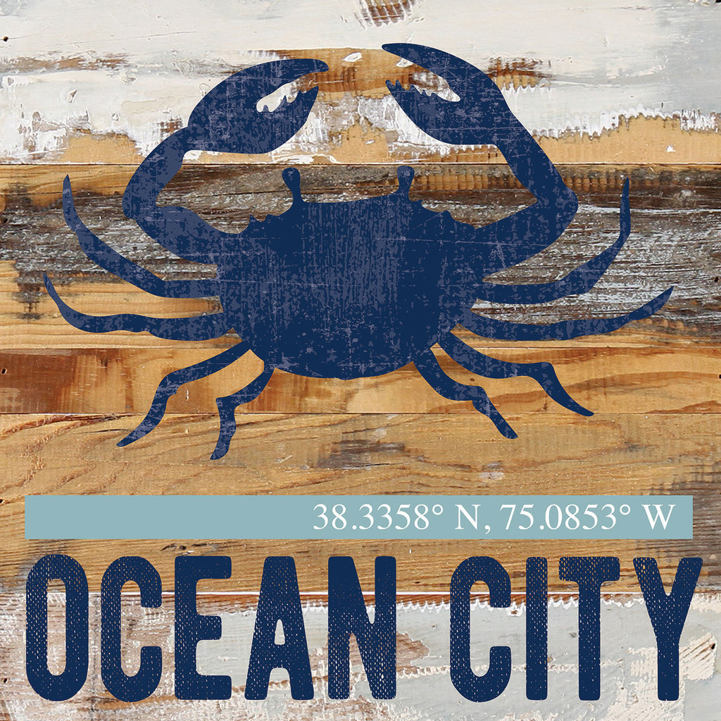 Crab Icon / Reclaimed Wood Wall Decor