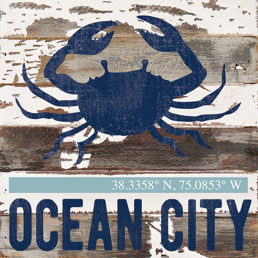 Crab Icon / Reclaimed Wood Wall Decor