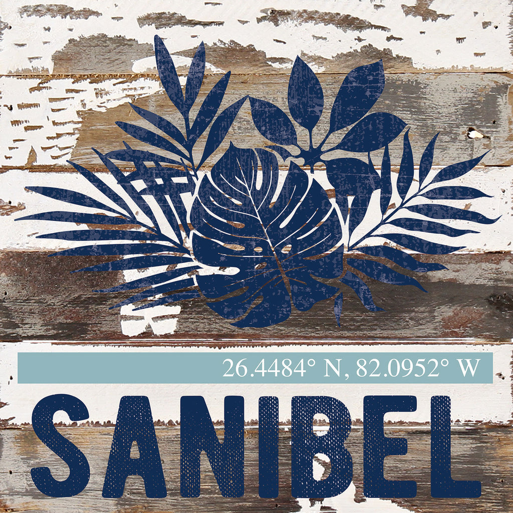 Palm Icon / Reclaimed Wood Wall Decor
