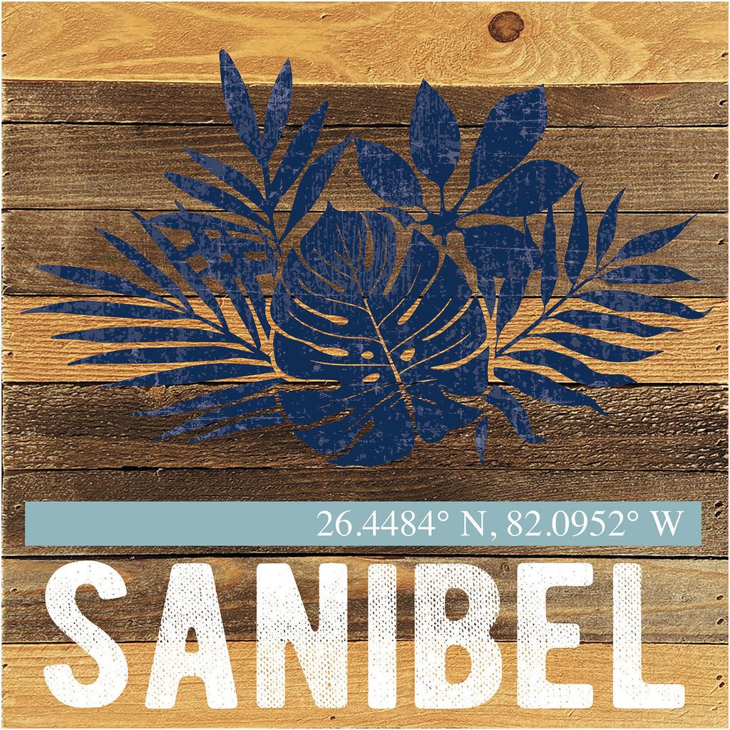 Palm Icon / Reclaimed Wood Wall Decor