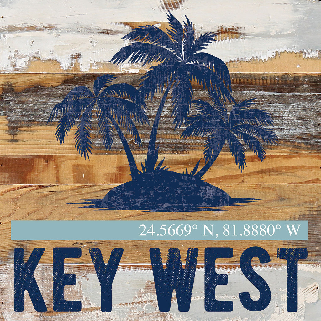 Palm Tree Icon / Reclaimed Wood Wall Decor