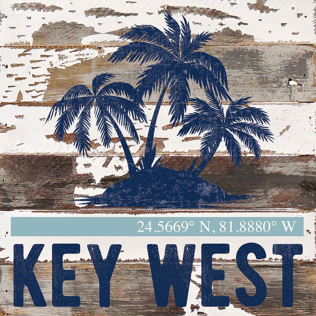 Palm Tree Icon / Reclaimed Wood Wall Decor
