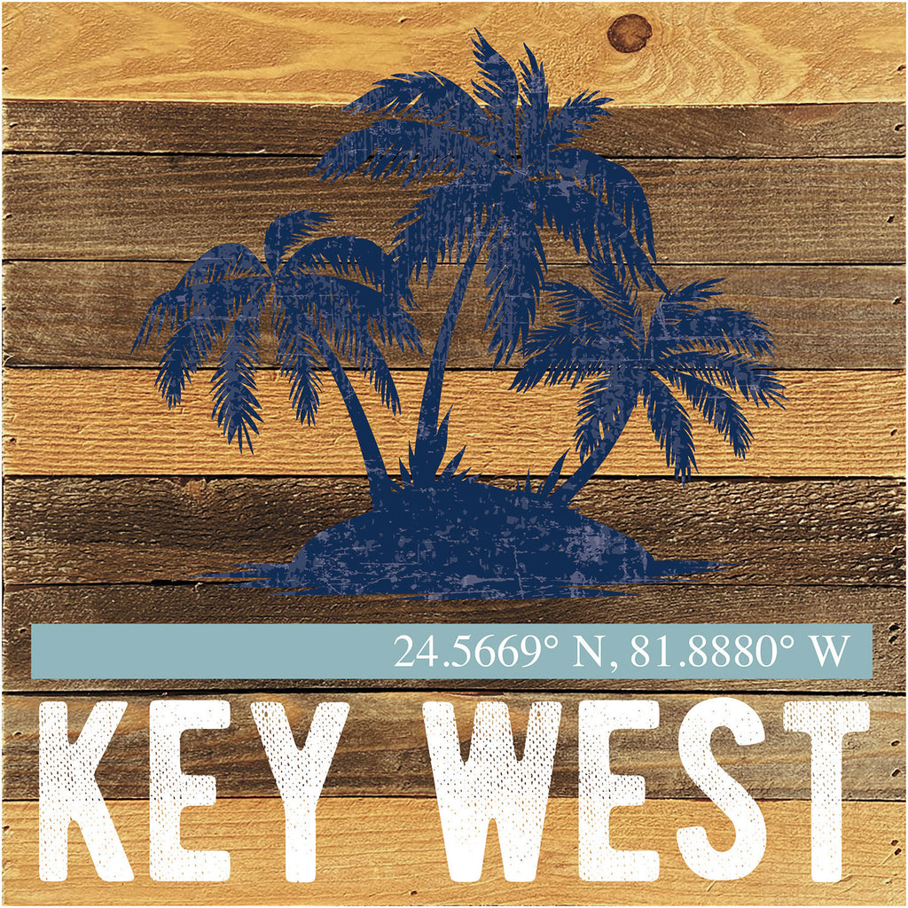 Palm Tree Icon / Reclaimed Wood Wall Decor