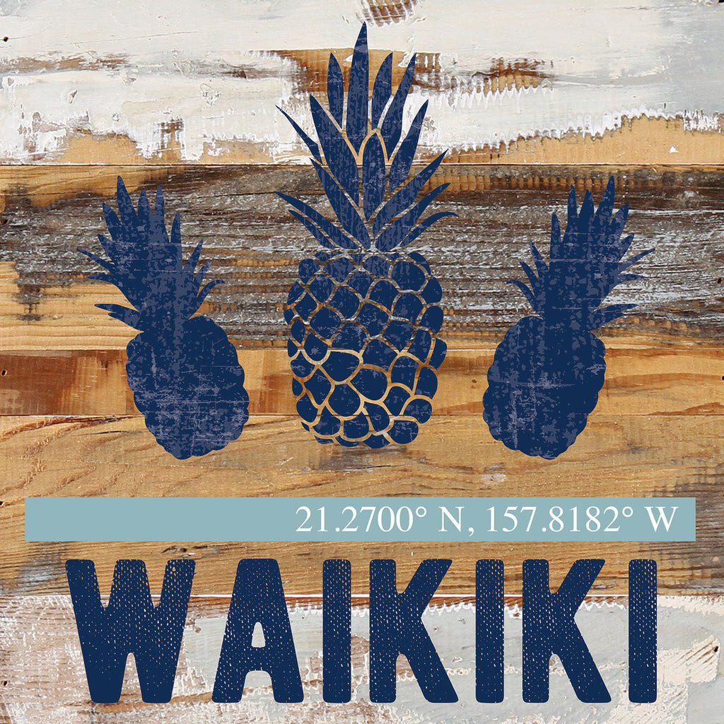 Pineapple Icon / Reclaimed Wood Wall Decor