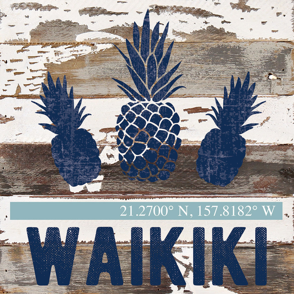 Pineapple Icon / Reclaimed Wood Wall Decor