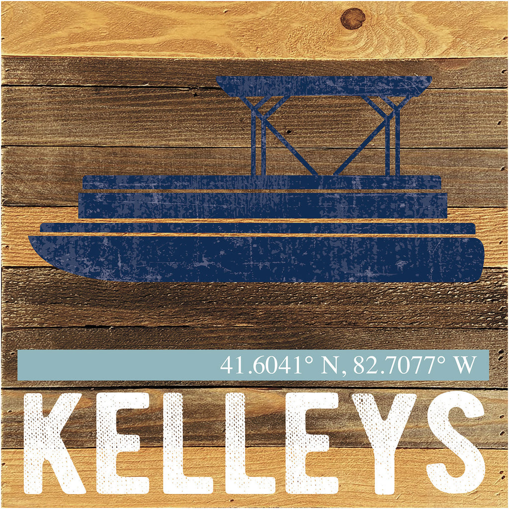 Pontoon Icon / Reclaimed Wood Wall Decor