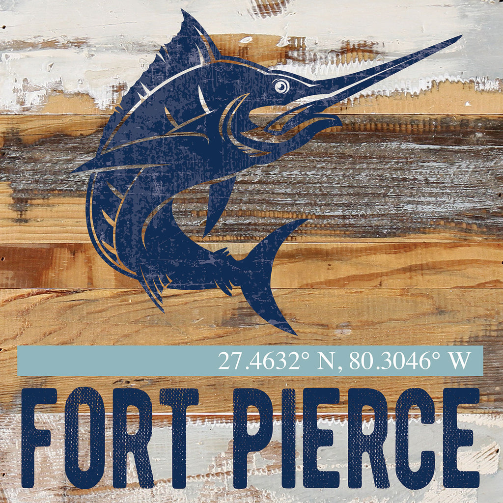 Marlin Icon / Reclaimed Wood Wall Decor