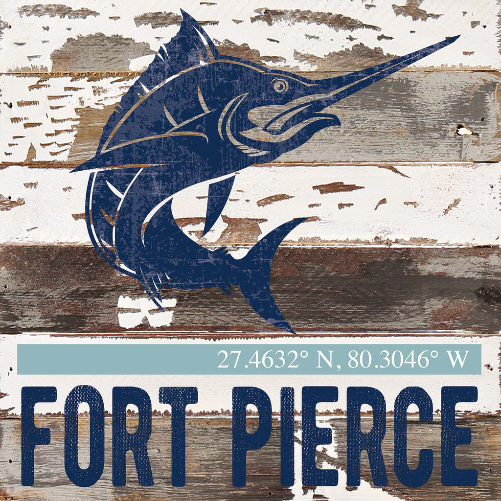 Marlin Icon / Reclaimed Wood Wall Decor