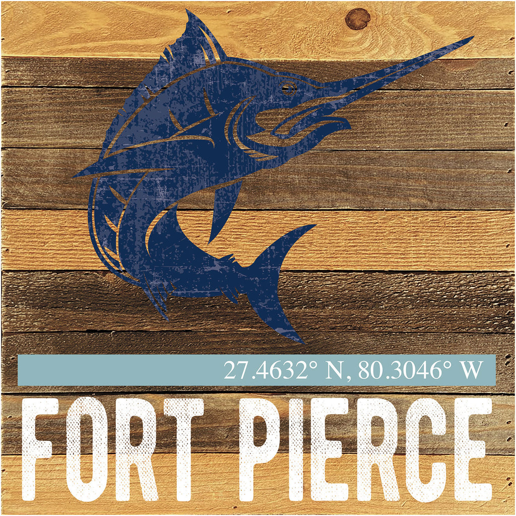 Marlin Icon / Reclaimed Wood Wall Decor