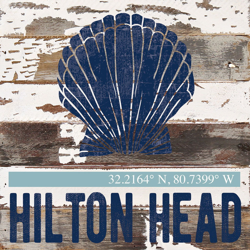 Seashell Icon / Reclaimed Wood Wall Decor