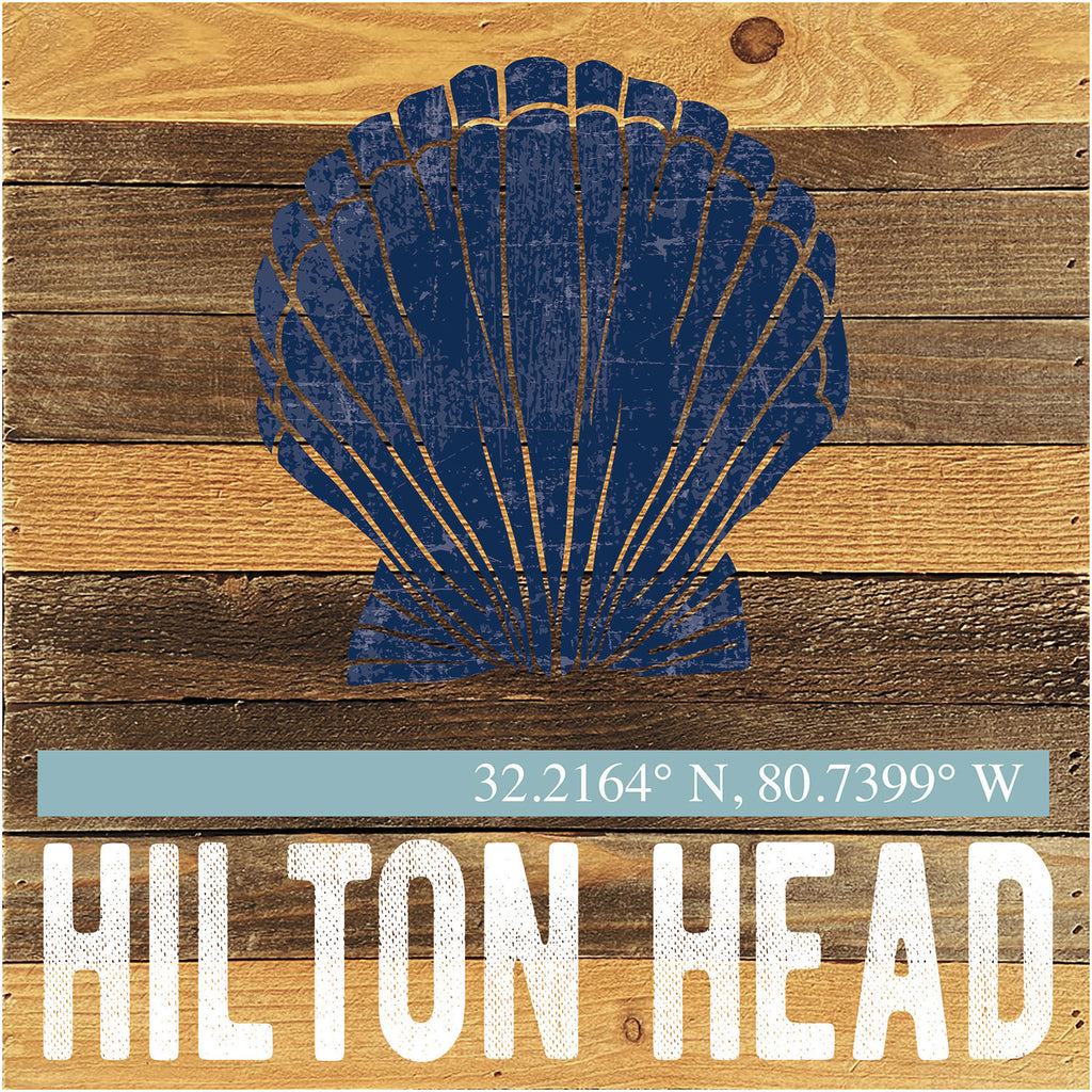 Seashell Icon / Reclaimed Wood Wall Decor