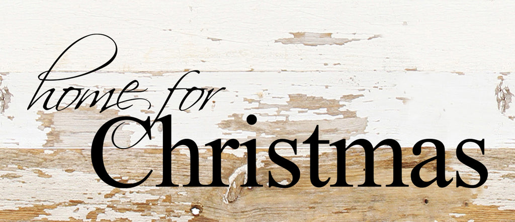 Home for Christmas / 14"x6" Reclaimed Wood Sign