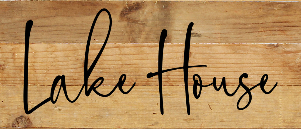 Lake house / 14"x6" Reclaimed Wood Sign