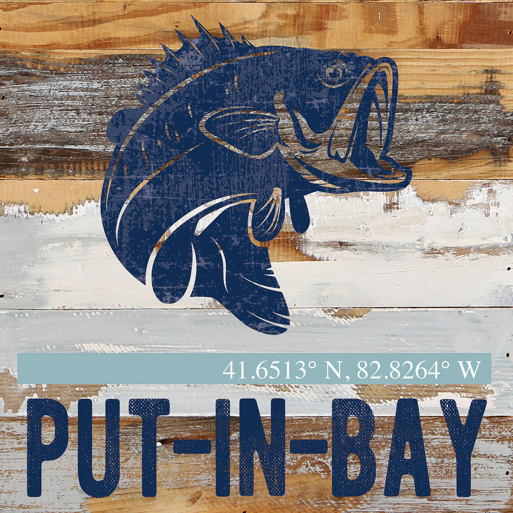 Bass Icon / Reclaimed Wood Wall Decor