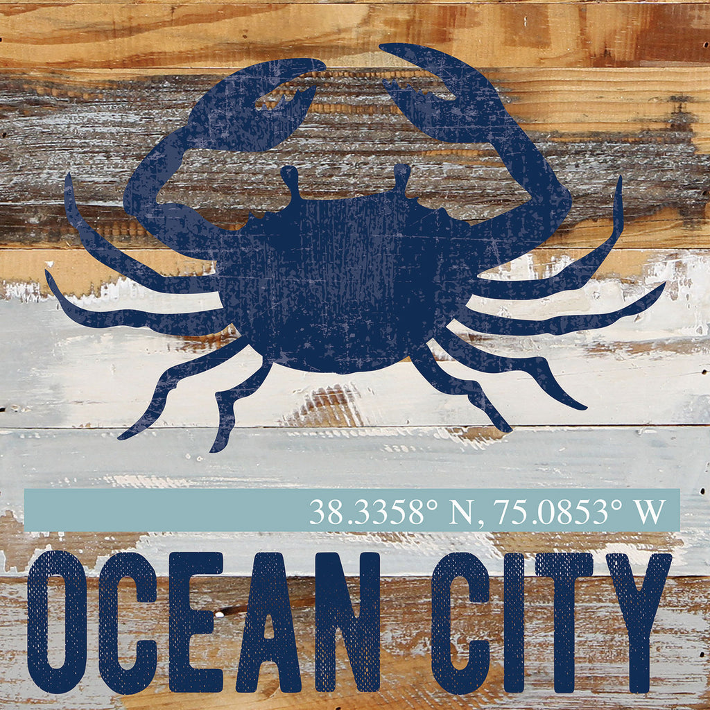 Crab Icon / Reclaimed Wood Wall Decor