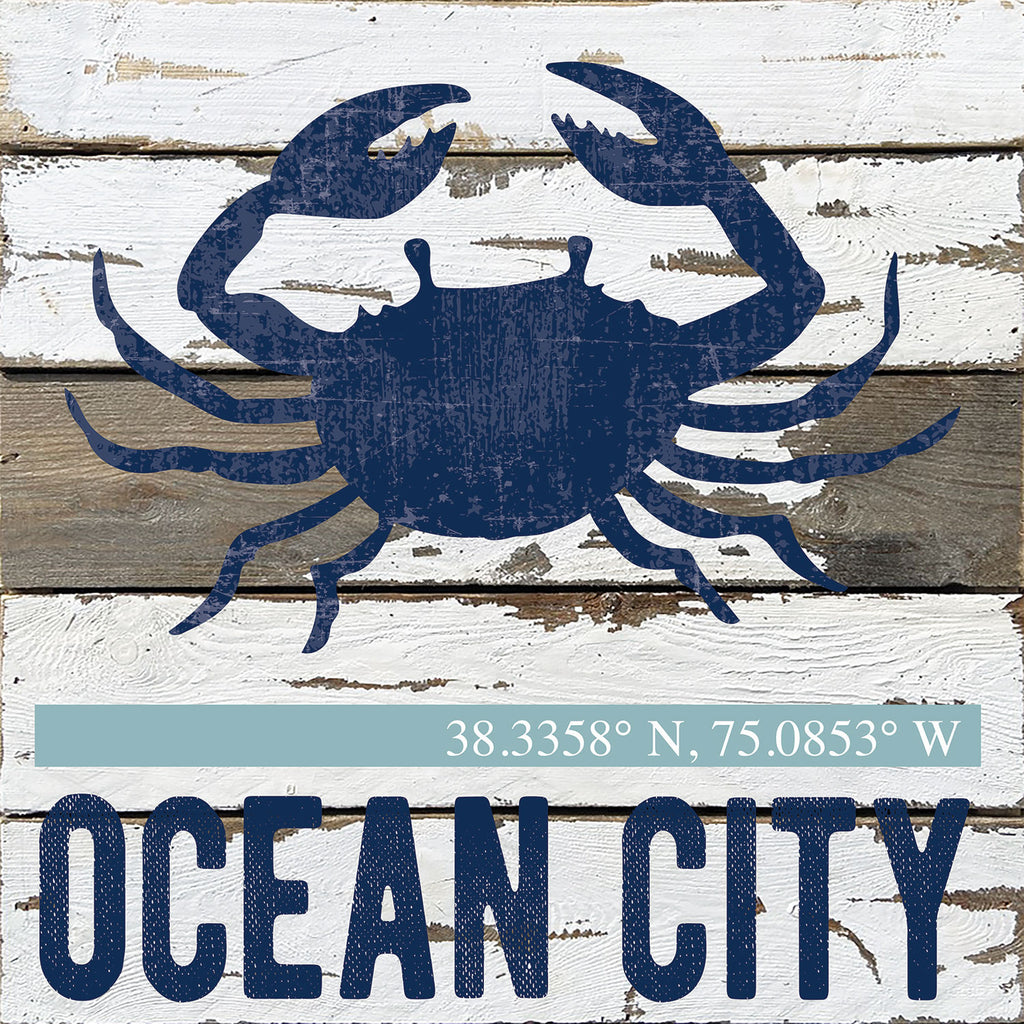 Crab Icon / Reclaimed Wood Wall Decor