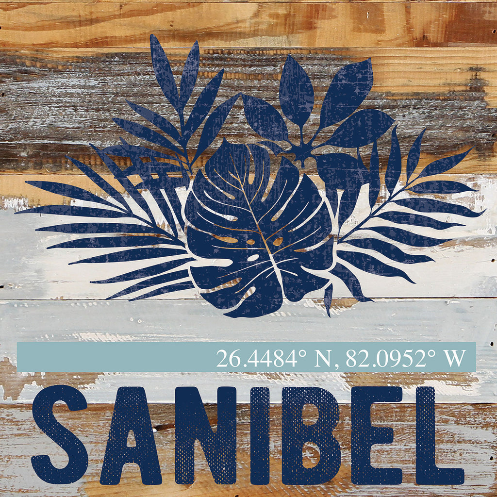 Palm Icon / Reclaimed Wood Wall Decor