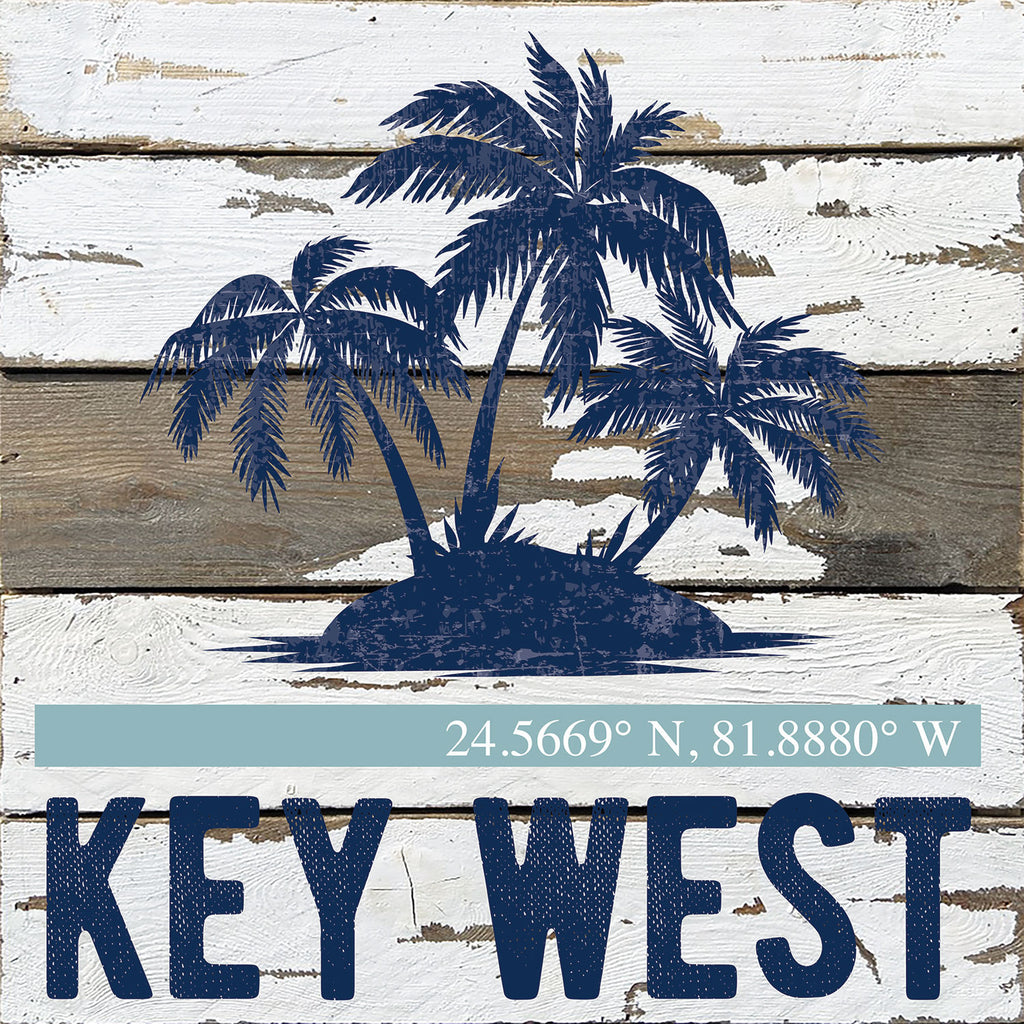 Palm Tree Icon / Reclaimed Wood Wall Decor