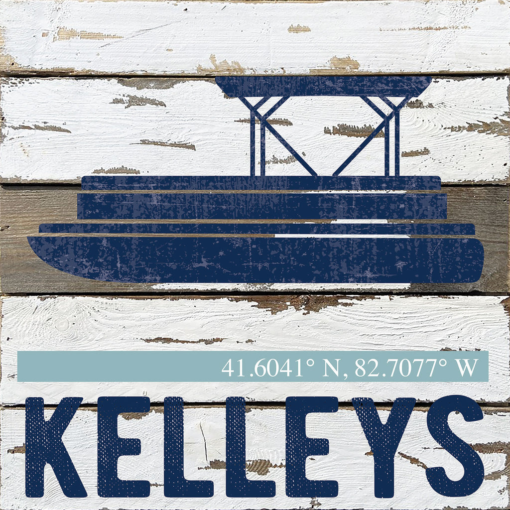 Pontoon Icon / Reclaimed Wood Wall Decor