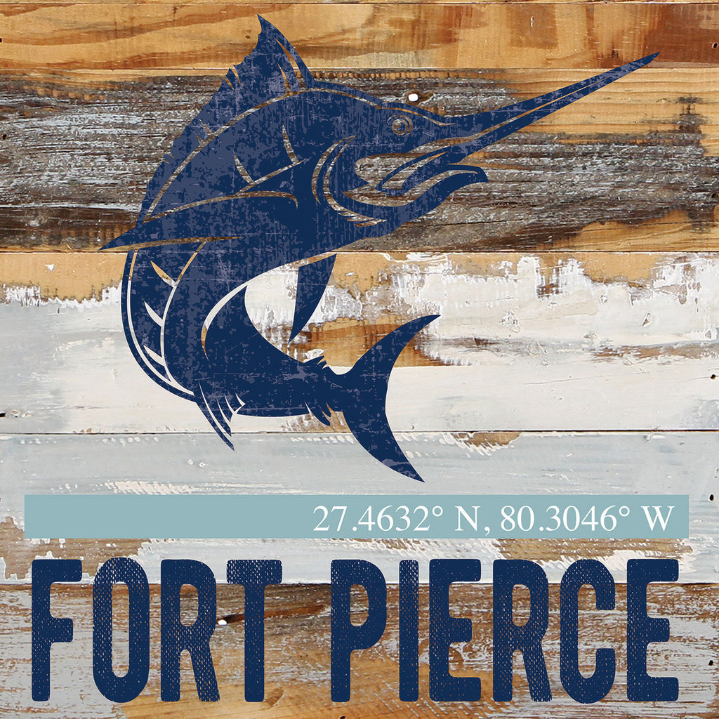 Marlin Icon / Reclaimed Wood Wall Decor