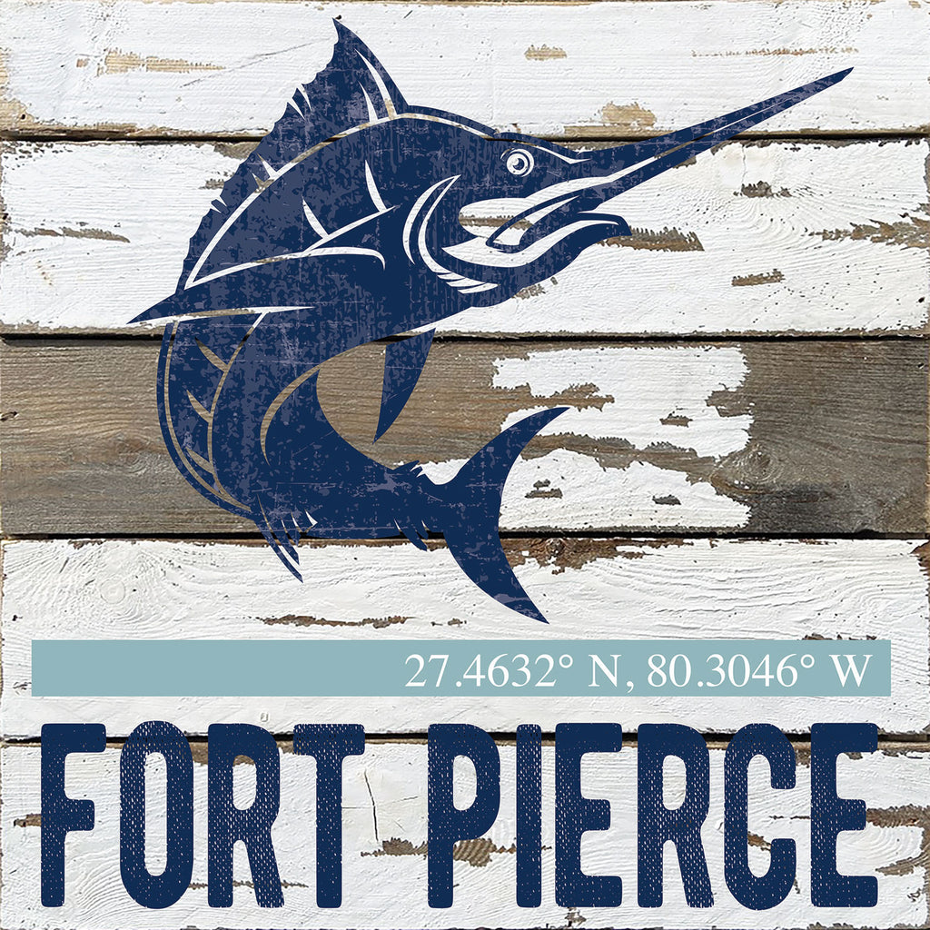 Marlin Icon / Reclaimed Wood Wall Decor
