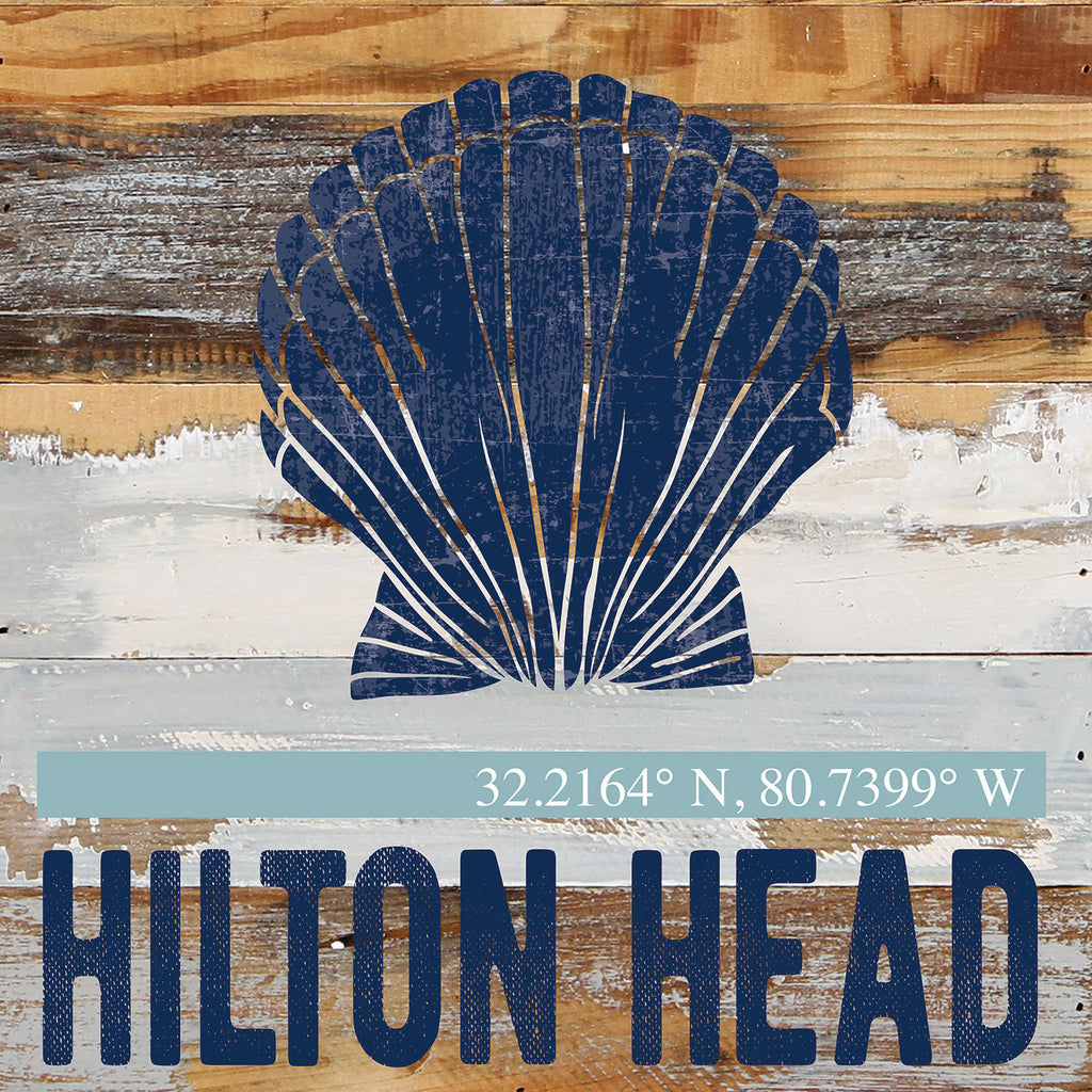 Seashell Icon / Reclaimed Wood Wall Decor