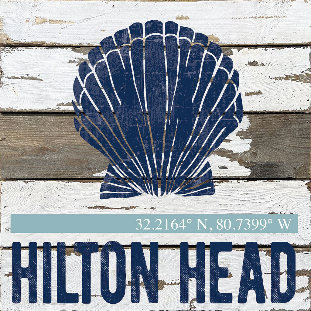 Seashell Icon / Reclaimed Wood Wall Decor